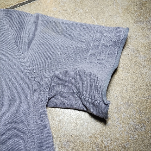 Belldini Grey Short Sleeved Ribbed Zip Up Hoody with Rhinestones Size S - Picture 7 of 10